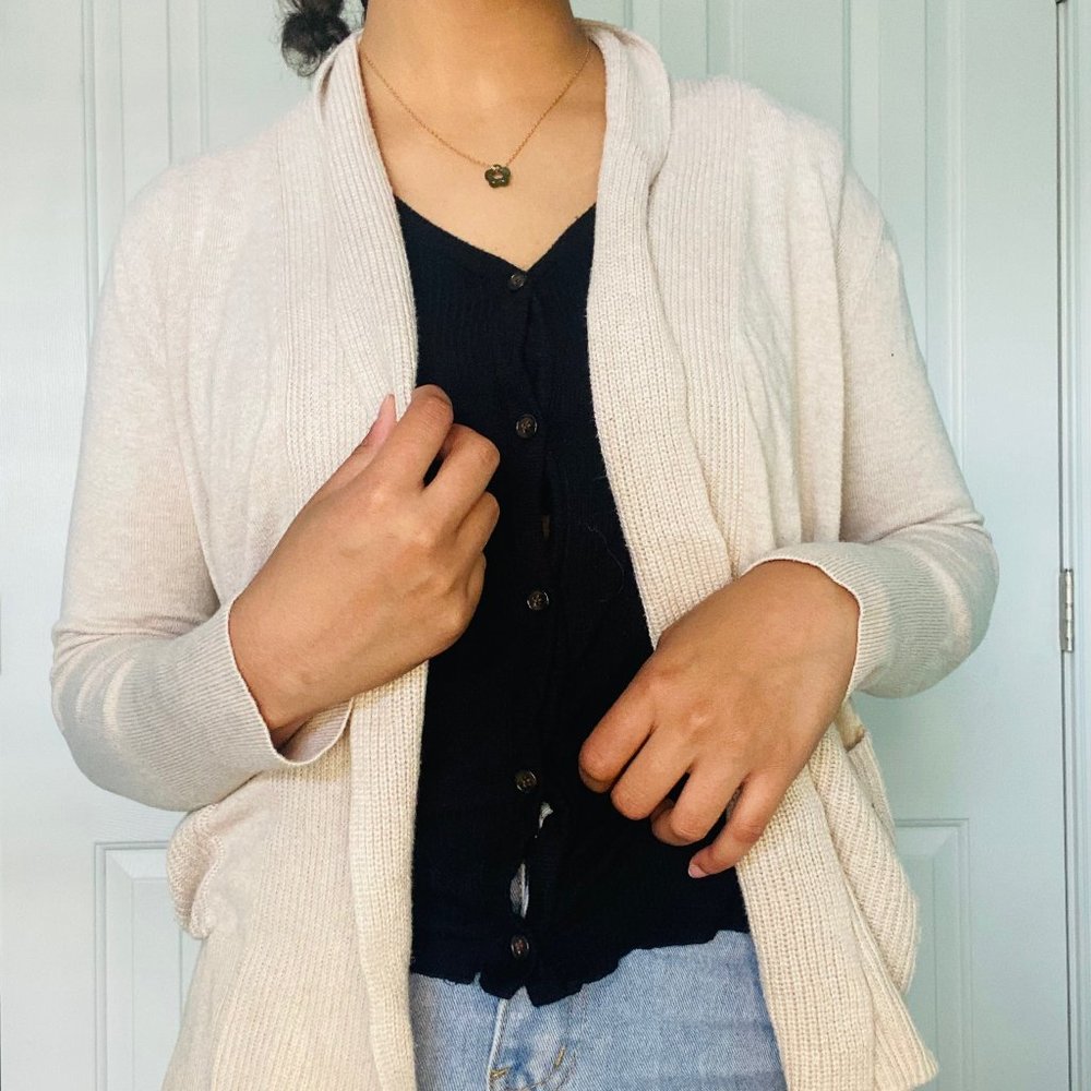 Soft-Knit Long-Sleeve Cardigan